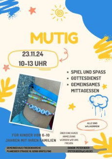 Flyer zur Familienaktion "Mutig"